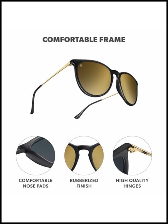 Polarized Round Sunglasses with UV400 Protection main image 4